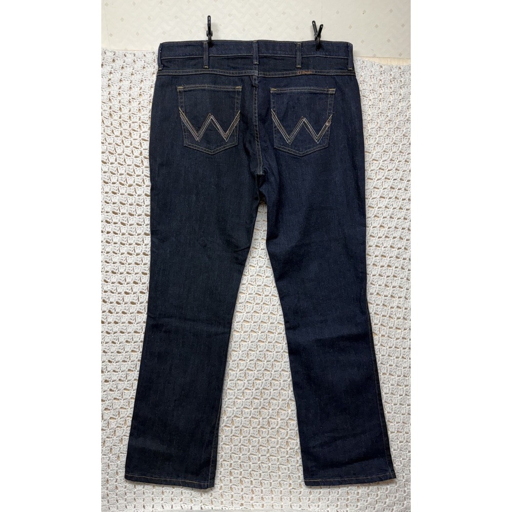 Wrangler Q-Baby Jeans Women 17/18 X34 Plus Blue Denim Bootcut No Gap Waistband